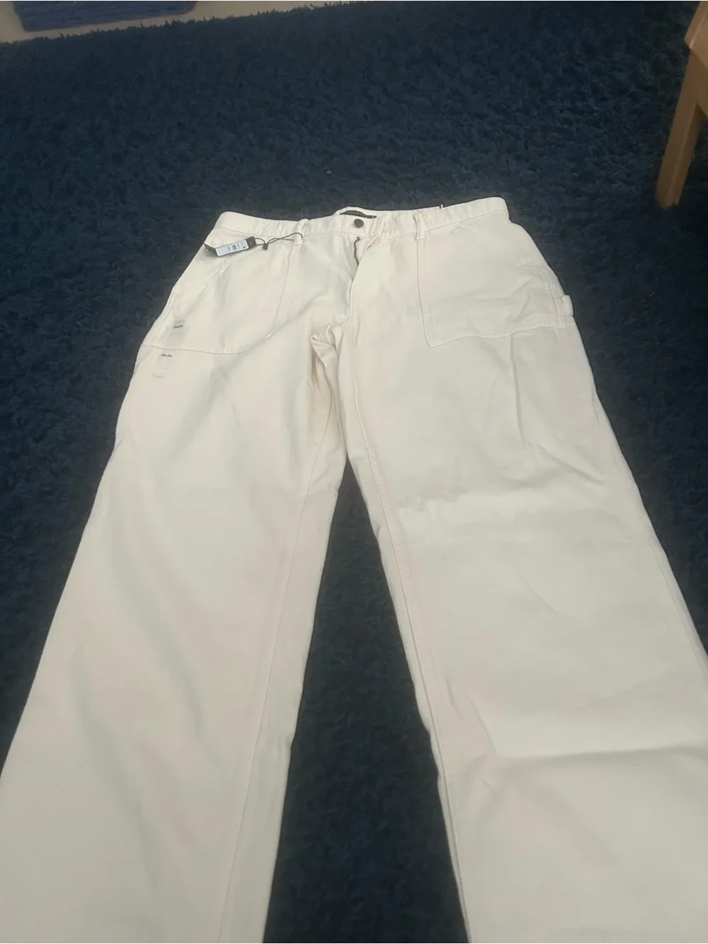 Tommy Hilfiger Cream Straight-Leg Chinos